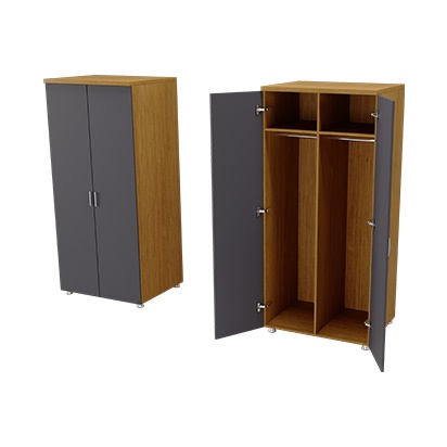 Double Clothes Cabinet 80x60x160h