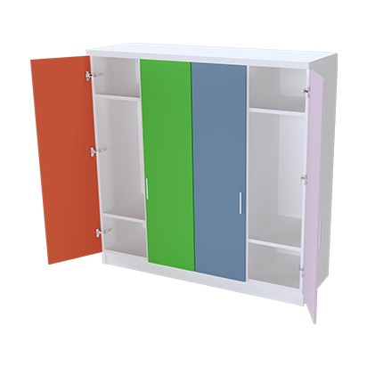 Four Clothes Cabinet 120x40x130h