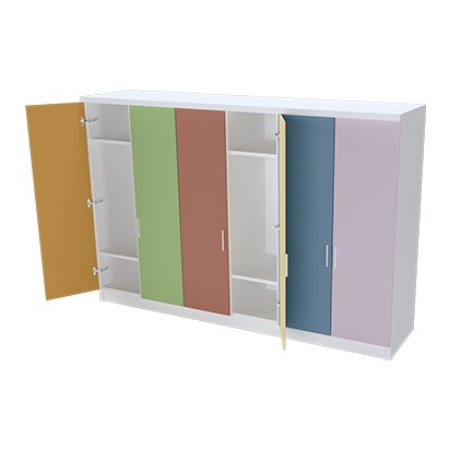 Six Clothes Cabinet 180x40x130h